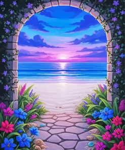 Tropical Sunset Paint By Numbers