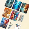 Twin Dragon Mini Paint By Numbers