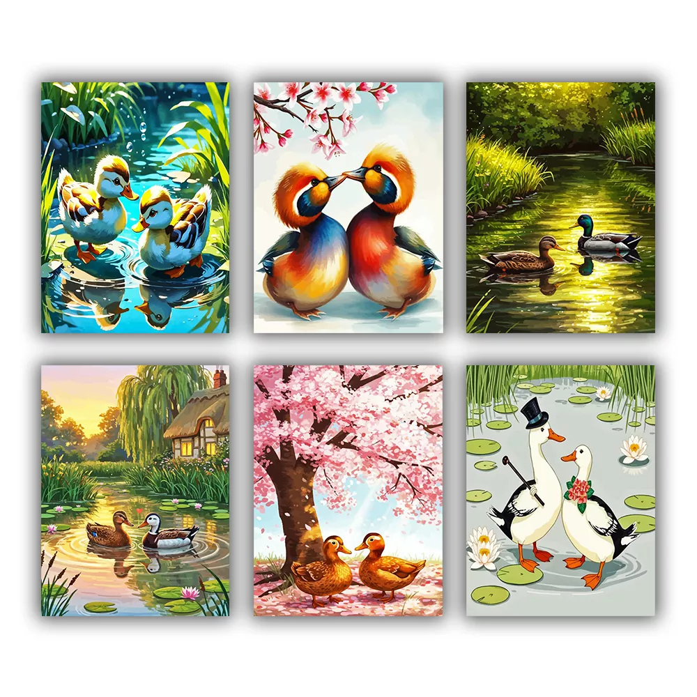 Two ducks mini paint by numbers Two ducks mini paint by numbers