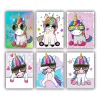 Unicorn wearing sunglasses mini paint by numbers