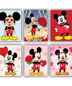 Valentine mickey mouse mini paint by numbers