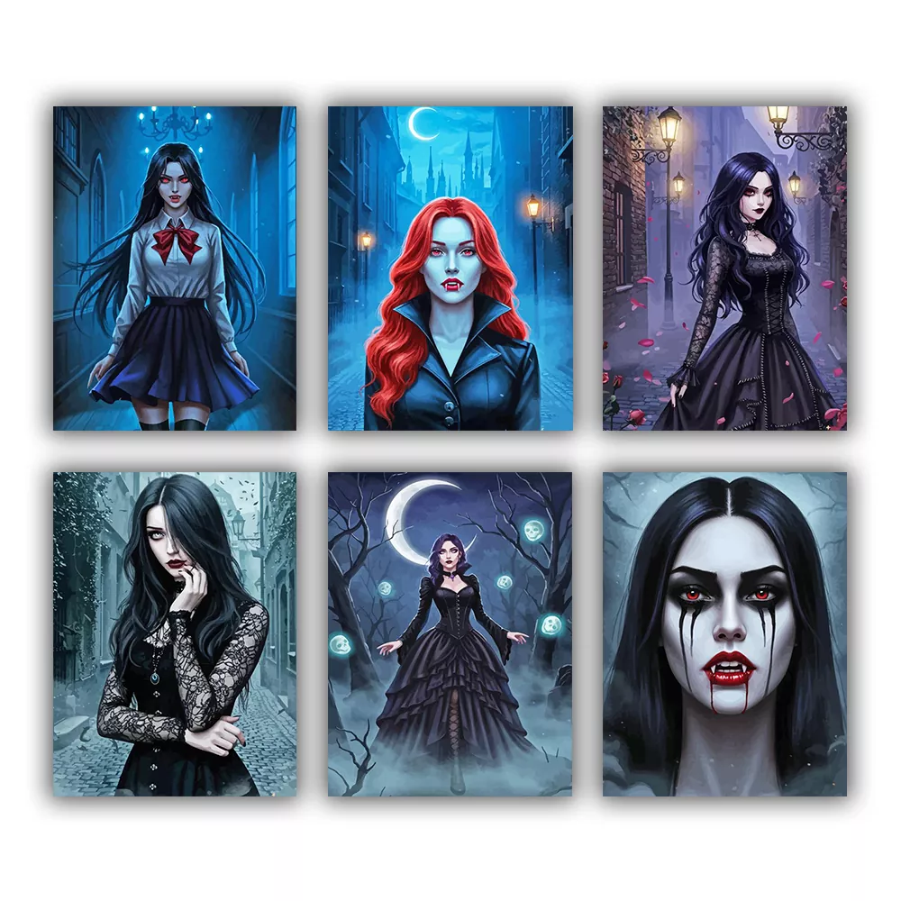 Vampire Girl mini paint by numbers Vampire Girl mini paint by numbers