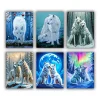 White wolves Mini Paint By Numbers