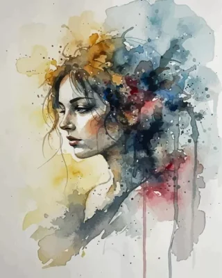 Abstract Lady Paint By Numbers