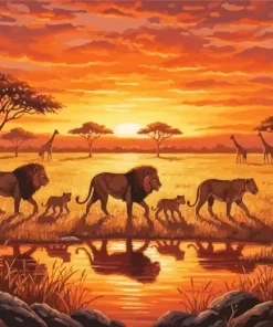 African Lions Paint By Numbers