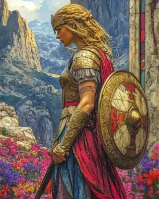 Athena Warrior Paint By Numbers