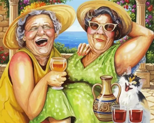 Besties Enjoying Their Time Paint By Numbers