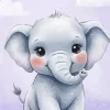 Cute Elephant Paint By Numbers