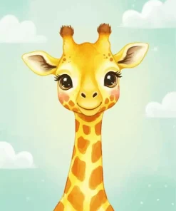 Cute Giraffe Paint By Numbers