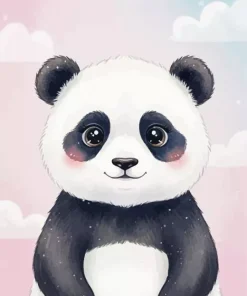 Cute Panda Paint By Numbers