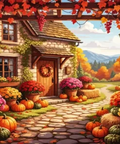 Floral House Paint By Numbers