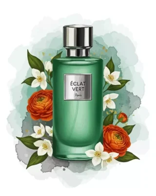 Green Perfume Flowers Paint By Numbers 