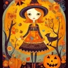 Halloween Witch Paint By Numbers