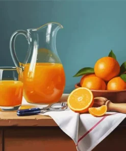 Orange Juice Paint By Numbers