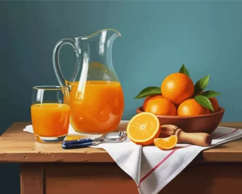Orange Juice Paint By Numbers 