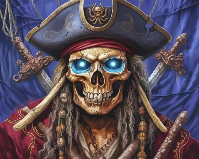 pirate skull paint by numbers Pirate Skull Paint By Numbers