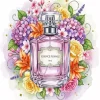 Purple Perfume And Flowers Paint By Numbers