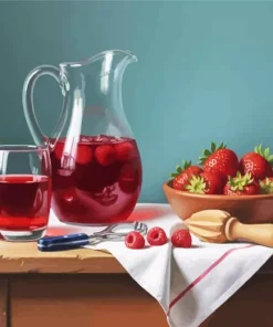 Strawberry Juice Paint By Numbers