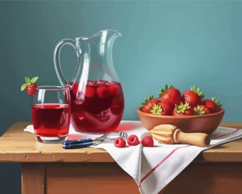 Strawberry Juice Paint By Numbers