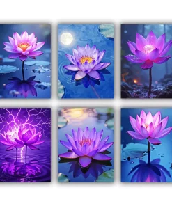 the purple lotus mini paint by numbers