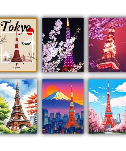 tokyo tower mini paint by numbers