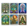 tree stained glass mini paint by numbers