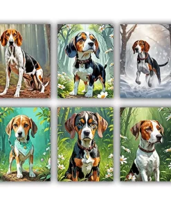 treeing walker mini paint by numbers