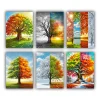 trees in seasons mini paint by numbers