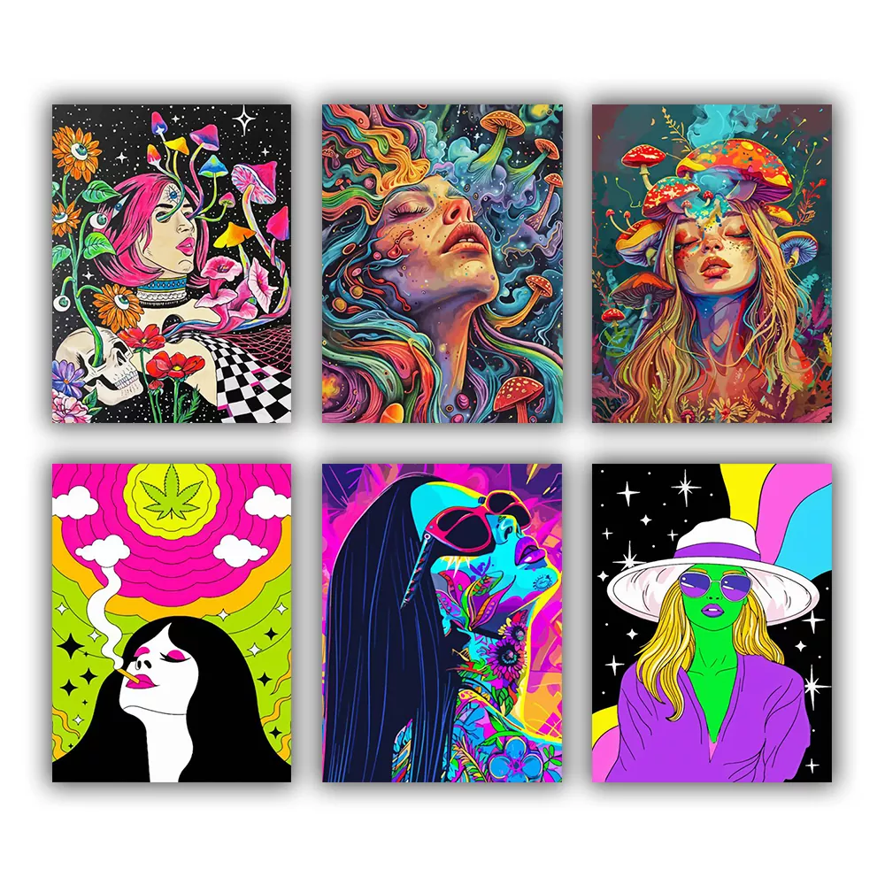 trippy girl mini paint by numbers trippy girl mini paint by numbers