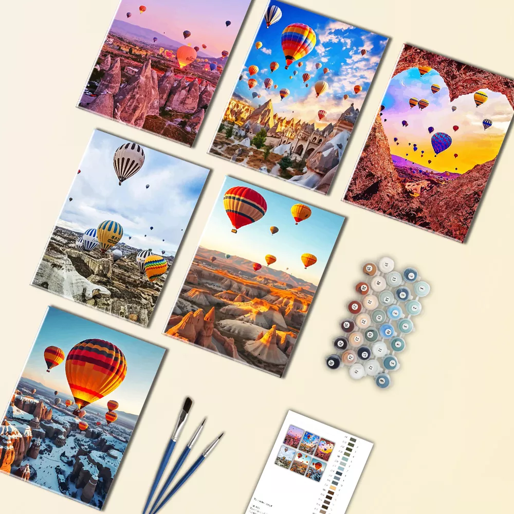 turkey hot air balloons mini paint by numbers turkey hot air balloons mini paint by numbers