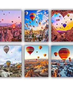 turkey hot air balloons mini paint by numbers