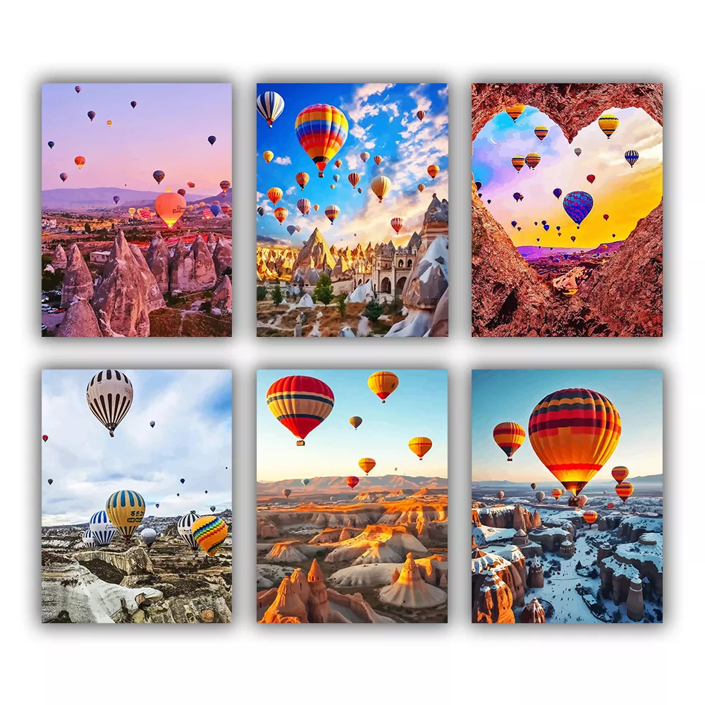 turkey hot air balloons mini paint by numbers turkey hot air balloons mini paint by numbers