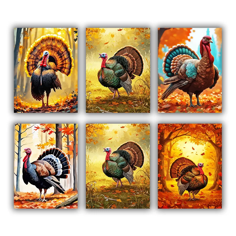 turkey in the fall mini painnt by numbers turkey in the fall mini painnt by numbers