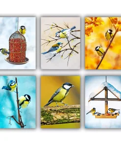 two tit birds mini paint by numbers