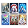 two white wolves mini paint numbers