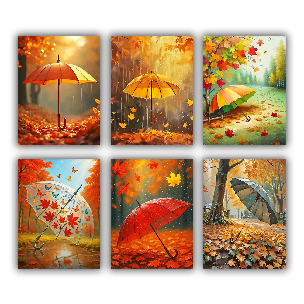 umbrella in autumn mini paint by numbers umbrella in autumn mini paint by numbers