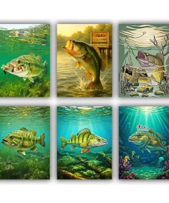 underwater walleye mini paint by numbers