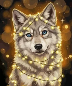 Wolf And Lights Paint By Numbers