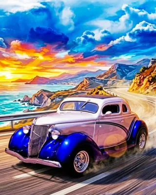 1936 Ford Window Coupe Paint By Numbers 