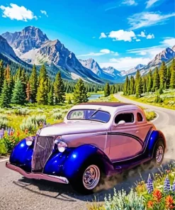 1936 Ford 3 Car Paint By Numbers