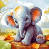 Baby Elephant Dream Paint By Numbers
