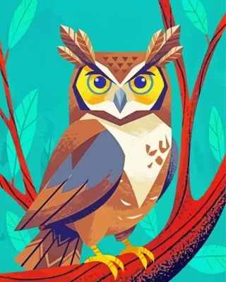 Brown Owl Paint By Numbers