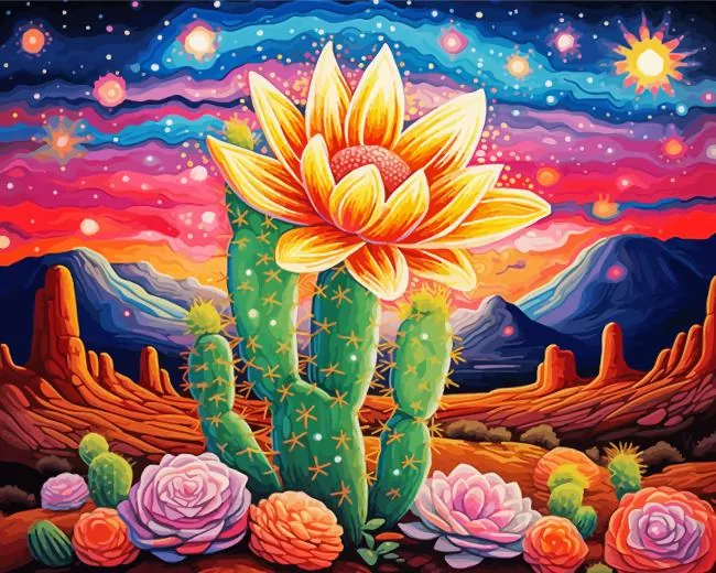Desert Bloom paint by numbers Desert Bloom Paint By Numbers