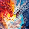 Dualoity Of Fire And Ice Paint By Numbers