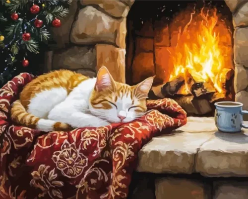 Fireplace Warmth Paint By Numbers