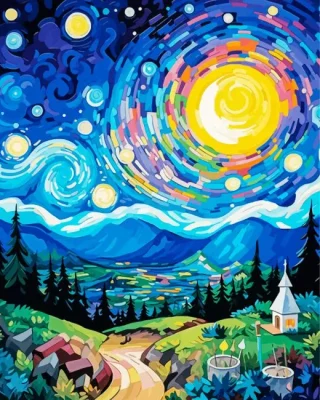 Starry Night Dream Paint By Numbers 