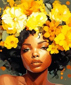 Afro Lady Paint By Numbers