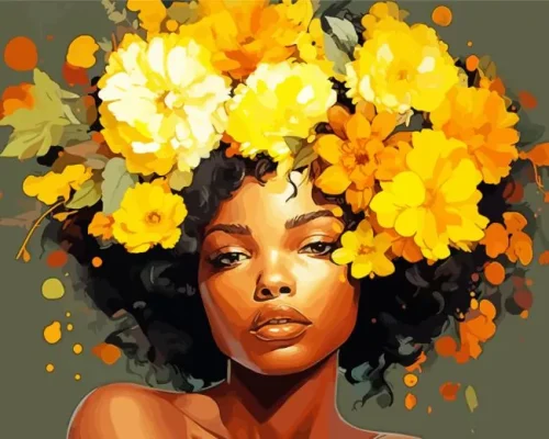 Afro Lady Paint By Numbers 