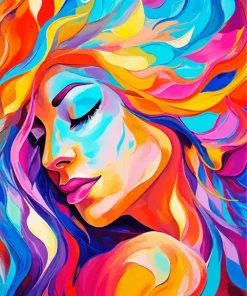 Colorful Lady Paint By Numbers