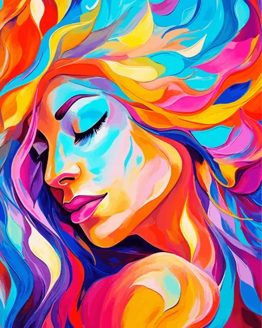 colorful Lady paint by numbers Colorful Lady Paint By Numbers